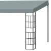 Pergola tuinpaviljoen 4 x 3 m overkapping tent van metaal & polyester in grijs, ideaal voor tuin & terras 10