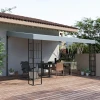 Pergola tuinpaviljoen 4 x 3 m overkapping tent van metaal & polyester in grijs, ideaal voor tuin & terras 2