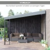 Pergola tuinpaviljoen 4 x 3 m overkapping tent van metaal & polyester in grijs, ideaal voor tuin & terras 7