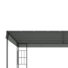 Pergola tuinpaviljoen 4 x 3 m overkapping tent van metaal & polyester in grijs, ideaal voor tuin & terras 9