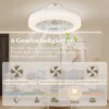 Plafondventilator met verlichting afstandsbediening led ventilator plafondlamp dimbaar met 6 snelheden 40 w lamp met omkeerbare ventilator, timer voor slaapkamer wit 46 cm 6