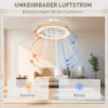 Plafondventilator met verlichting afstandsbediening led ventilator plafondlamp dimbaar met rgb kleur, 6 snelheden 40 w lamp met ventilator, timer omkeerbaar voor slaapkamer natuur 50 cm 8