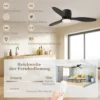Plafondventilator met verlichting en afstandsbediening 115 cm led lamp met ventilator, omkeerbare dc motor, 3 bladen, 3 lichtkleuren, 6 snelheden, timer plafondventilator voor slaapkamer 9