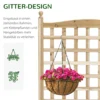 Plantenbak met klimrek bloembak voor klimplanten van hout 64x28x120cm, ideaal voor tuin & terras 5
