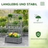 Plantenbak met klimrek bloembak voor klimplanten van hout in lichtgrijs 64x28x120cm ideaal voor tuin & balkon 7