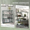 Plantenrek bloemenstandaard 4 niveaus voor tuin balkon staal donkergroen 89 x 28 x 107 cm, decoratief & stabiel 7