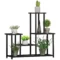 Plantenrek met 4 niveaus, meerlaags bloemenrek, plantenstandaard voor tuin, balkon, metaal, zwart, 91x25x83cm 1