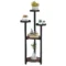 Plantenstandaard hout bloemenrek 5 niveaus 28x28x87cm voor tuin balkon bruin 1