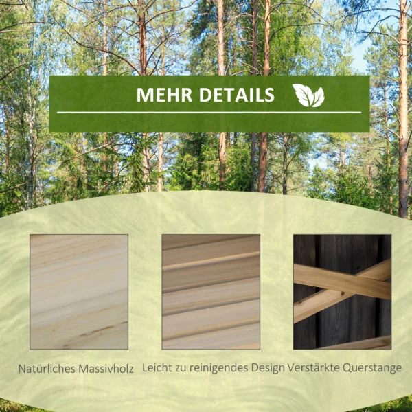 Plantentafel met opbergruimte 80x40x84cm, bloementafel van hout in lichtbruin, ideaal voor tuin & balkon 7