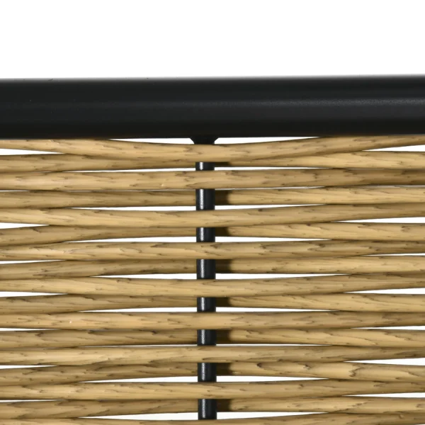 Polyrattan tuinmeubelset 5 delige rattansofa set met theetafel & kussens, aluminium, weerbestendig voor terras & balkon 8