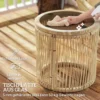 Polyrattan tuinmeubelset, outdoor lounge balkonmeubilair voor 2 personen, 3 delige zitgroep met 2 stoelen, bijzettafel zitkussens, weerbestendige tuinlounge voor tuin, balkon, khaki+beige 8