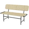 Polyrattan tweezitsbank tuinbank zonder armleuning, belastbaar tot 250 kg, metalen frame, stijlvolle balkonbank in khaki 1