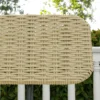 Polyrattan tweezitsbank tuinbank zonder armleuning, belastbaar tot 250 kg, metalen frame, stijlvolle balkonbank in khaki 10