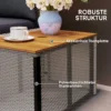Polyrattan zonneligstoel voor 2 personen dubbele ligstoel met voetenbank opslagruimte paraplu gat weerbestendig tuinligstoel 320kg draagvermogen tuinmeubilair ligstoel relaxstoel voor tuin 125x114x72,5 cm grijs 8