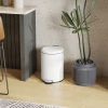 Prullenbak 20l pedal bin met deksel & voetpedaal, cosmetica bin van metaal, afvalcontainer met binnenbak voor woonkamer & kantoor, 36x30x44,5cm 9