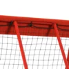Rebounder voor voetbal inklapbaar 5 traps in hoogte verstelbaar met beschermrand haringen terugslagwand net voor handbal volleybal basketbal rood 8