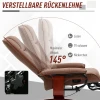 Relaxstoel draaibaar, tv stoel met ligfunctie, voetensteun, ligstoel met armleuning, voor woonkamer, slaapkamer, kunstleer 5
