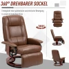 Relaxstoel draaibaar, tv stoel met ligfunctie, voetensteun, ligstoel met armleuning, voor woonkamer, slaapkamer, kunstleer 6