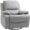 Relaxstoel draaibare televisiestoel 135° kantelbaar met voetensteun polyester grijs tot 150 kg 72x71x60cm voor comfort en ontspanning 1