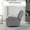 Relaxstoel draaibare televisiestoel 135° kantelbaar met voetensteun polyester grijs tot 150 kg 72x71x60cm voor comfort en ontspanning 6
