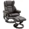 Relaxstoel massagestoel met voetenbank en ligfunctie, kunstleer bruin 79x82x101 cm, comfortabel voor ontspanning & wellness 1