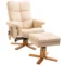 Relaxstoel massagestoel met voetenbankje opbergruimte ligfunctie tv stoel met massagefunctie tv stoel 145° neiging polyester crèmewit 80 x 86 x 99 cm 1