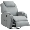 Relaxstoel met elektrische massagefunctie, televisiestoel met lig & schommelfunctie, draaibaar, tv stoel met veersysteem 1