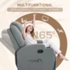 Relaxstoel met elektrische massagefunctie, televisiestoel met lig & schommelfunctie, draaibaar, tv stoel met veersysteem 6