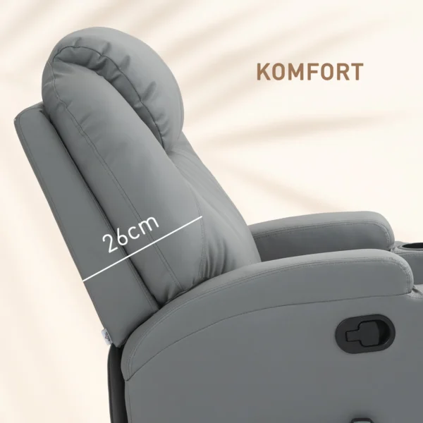 Relaxstoel met elektrische massagefunctie, televisiestoel met lig & schommelfunctie, draaibaar, tv stoel met veersysteem 8