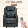 Relaxstoel met massagefunctie, elektrische tv stoel met ligfunctie, massagestoel met afstandsbediening, bekerhouder 5
