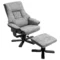 Relaxstoel met voetenbank, draaibare televisiestoel met ligfunctie, microvezel grijs, 78x82,5x109 cm, ideaal voor woonkamer & ontspanning 1