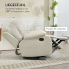Relaxstoel tv stoel met ligfunctie, voetensteun, pocketverensysteem, draaibare tv stoel voor woonkamer, slaapkamer, crème 5