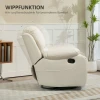 Relaxstoel tv stoel met ligfunctie, voetensteun, pocketverensysteem, draaibare tv stoel voor woonkamer, slaapkamer, crème 6