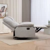 Relaxstoel tv stoel met ligfunctie, voetensteun, tv stoel met pocketvering, linnenlook, ruststoel voor woonkamer, grijs 8