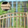 Rieten ei vormige stoel met afneembaar kussen, kussens, extra grote outdoor stoel van riet, weerbestendige mandstoel tuinstoelen voor tuin, balkon, veranda, terras beige 6