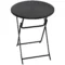 Ronde opklapbare tafel Ø60 cm tuin eettafel met decoratieve houtlook voor balkon terras donkergrijs 1