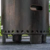 Rookvrije vuurkorf tafelvuurplaats Ø45 cm met handvat en pook, ideaal voor tuin en camping, metaal zwart 10