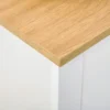 Ruimtebesparende schoenenkast met 2 kleppen voor 12 paar schoenen, schoenenrek voor hal, wit+natuur 9