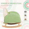 Schommelstoel kindersofa knusse kinderfauteuil eucalyptushout in imitatie lamsvacht groen vanaf 3 jaar ideaal voor kinderkamer 5
