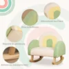 Schommelstoel kindersofa knusse kinderfauteuil eucalyptushout in imitatie lamsvacht groen vanaf 3 jaar ideaal voor kinderkamer 6