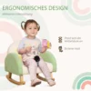 Schommelstoel kindersofa knusse kinderfauteuil eucalyptushout in imitatie lamsvacht groen vanaf 3 jaar ideaal voor kinderkamer 7