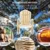 Schommelstoel rustieke relaxstoel tuinstoel met wielen ontwerp schommelstoel van massief hout natuurhout 68 x 88 x 92 cm voor tuin & terras 8