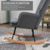 Schommelstoel tot 130 kg schommelstoel met kruk armstoel voedingsstoel linnenlook schommelstoel voor woonkamer & slaapkamer 5