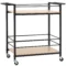 Serveerwagen keukenwagen 2 niveaus met handvat, wielen en remmen, beschermingsrails, 60 kg draagvermogen, 82x40x75 cm voor keuken en eetkamer 1