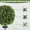 Set van 2 kunstmatige buxusbollen 40 cm kunstplant met grondpen, kunstmatige planten plastic zoals echt decor voor woonkamer slaapkamer kantoor tuin 6