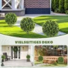 Set van 2 kunstmatige buxusbollen 40 cm kunstplant met grondpen, kunstmatige planten plastic zoals echt decor voor woonkamer slaapkamer kantoor tuin 7