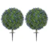 Set van 2 kunstmatige lavendel 60 cm kunstplanten met uv bescherming kunstplant die er echt uitziet met grondpinnen voor slaapkamer woonkamer kantoor tuin moderne decoratie 1