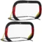 Set van 2 opvouwbare mini voetbaldoelen met voetbalnet voor tuin en park, voor kinderen en volwassenen, polyester zwart 186 x 90 x 89 cm 1