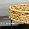 Set van 2 salontafels bijzettafels in boho stijl gemaakt van waterhyacint en staal voor de woonkamer 6