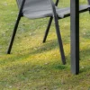 Set van 2 tuinstoelen stapelstoel met armleuning metaal mesh stof grijs 70x54x90cm voor terras en tuinmeubilair 8